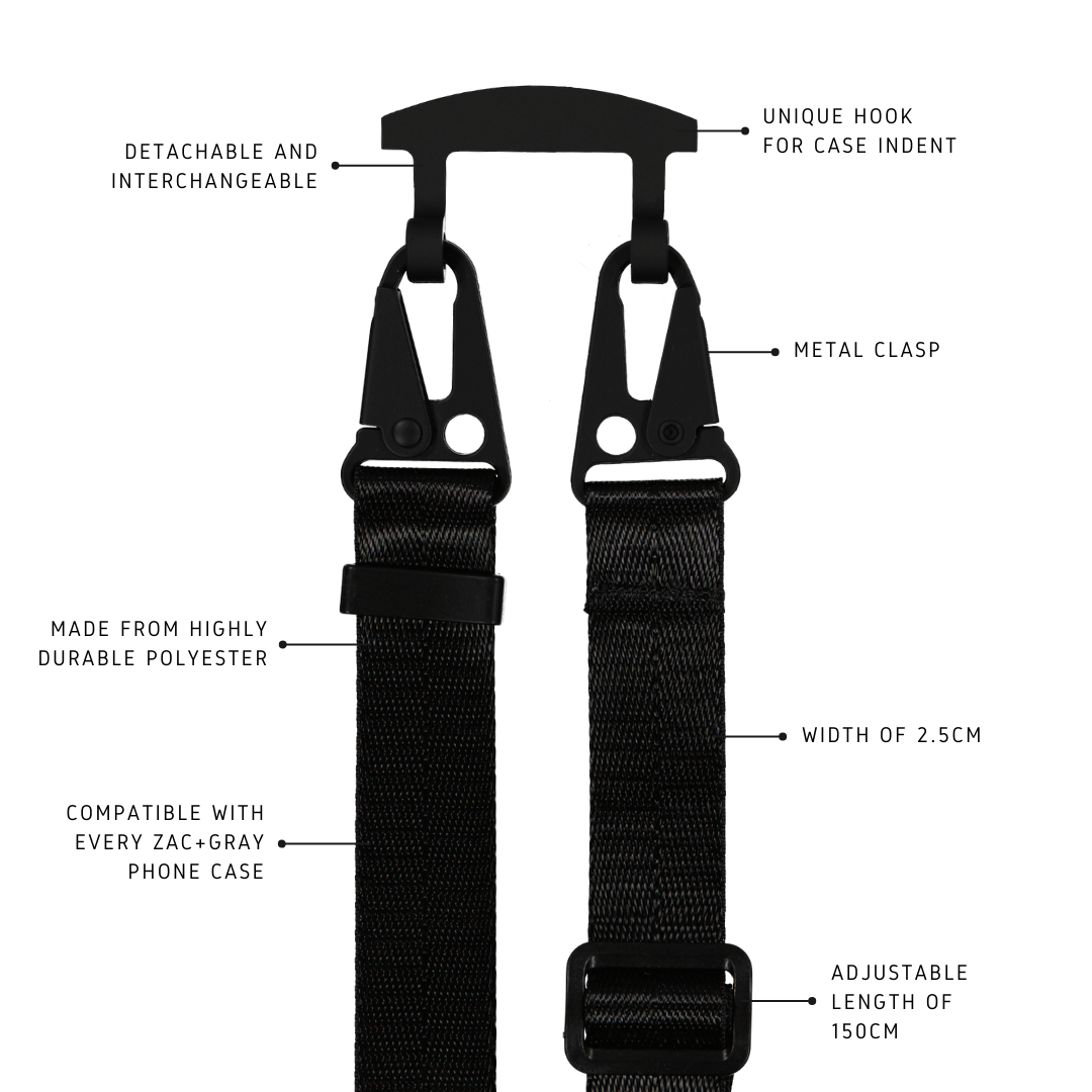 Samsung S25 Plus MIDNIGHT BLACK CASE + MIDNIGHT BLACK STRAP