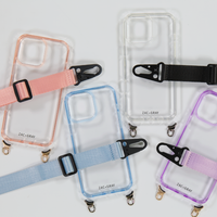 SKY BLUE TRANSPARENT CASE WITH STRAP