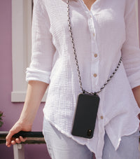 Samsung S25 MIDNIGHT BLACK CASE + GLACIER CORD