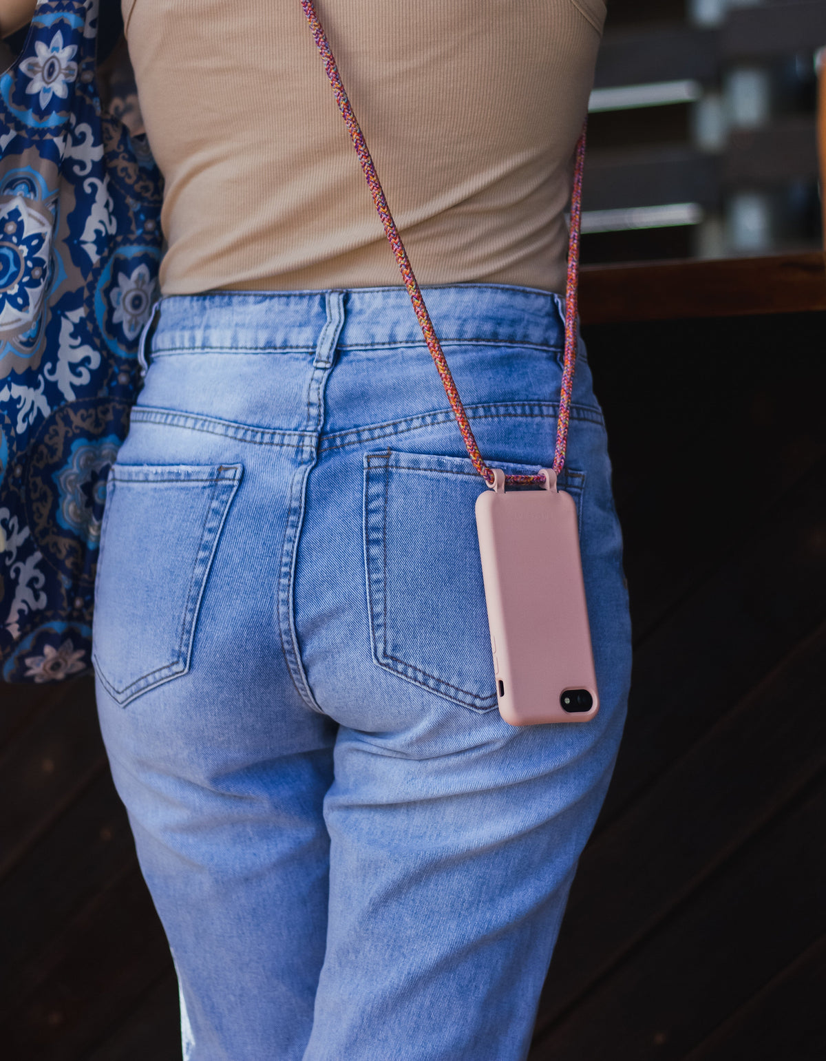 Samsung S25 Plus ROSÉ PINK CASE + RAINBOW RED CORD