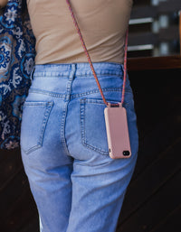Samsung S25 Plus ROSÉ PINK CASE + RAINBOW RED CORD