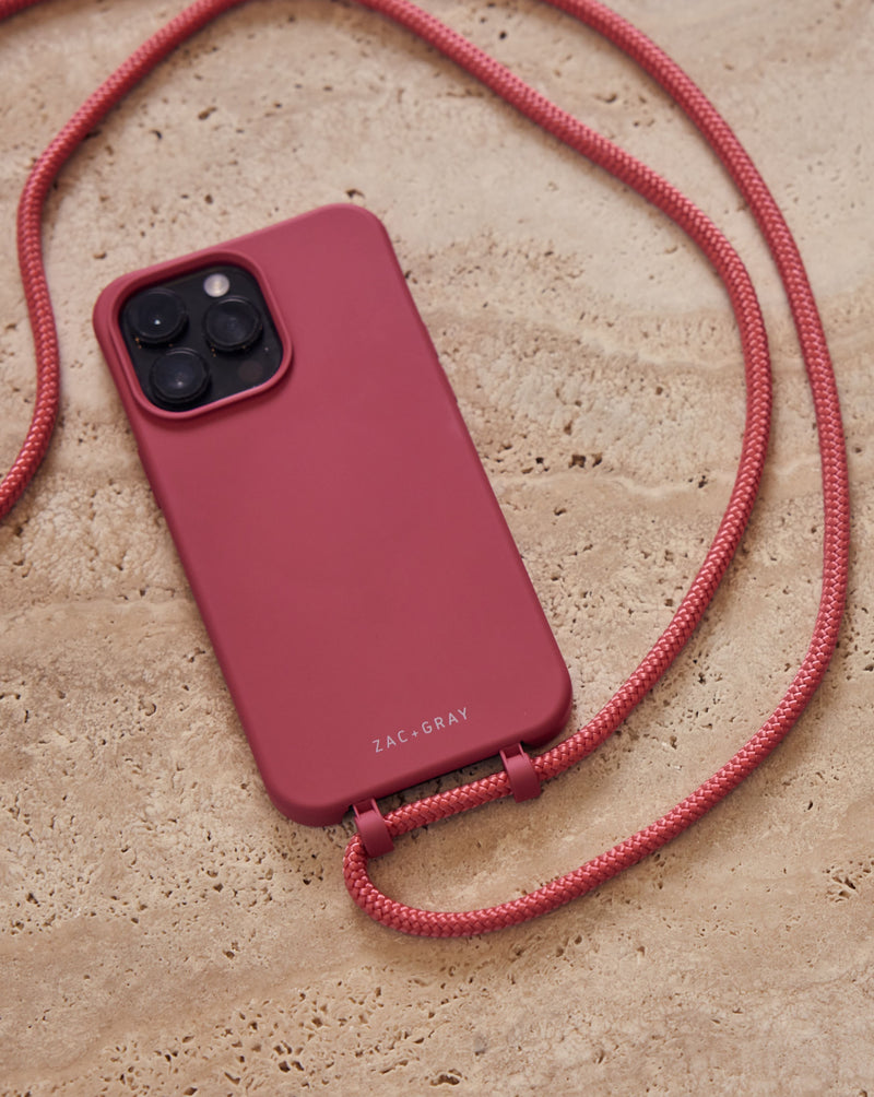Samsung S25 Plus RASPBERRY RED CASE + RASPBERRY RED CORD