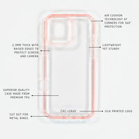 POWDER PINK TRANSPARENT CASE
