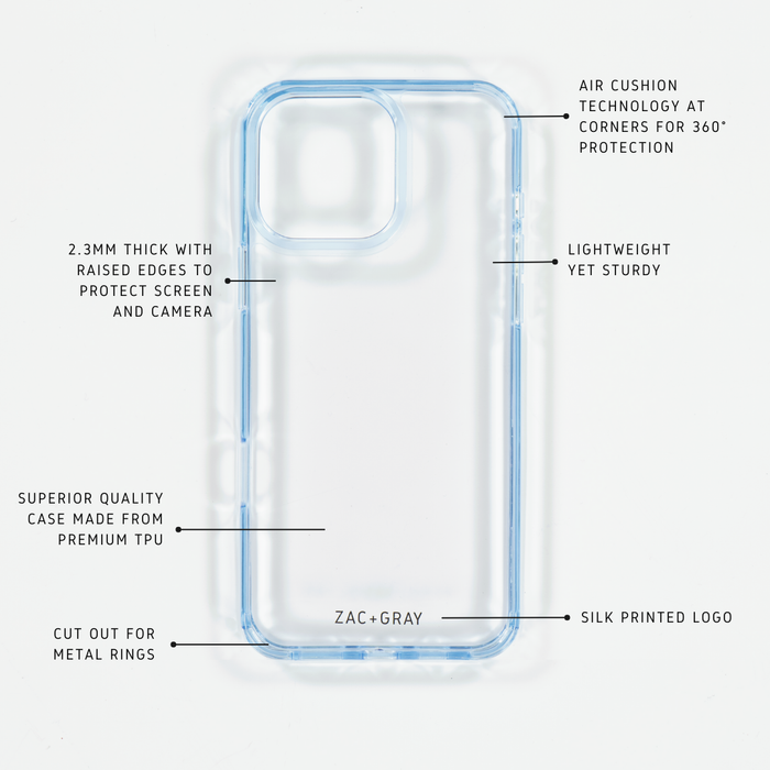 SKY BLUE TRANSPARENT CASE