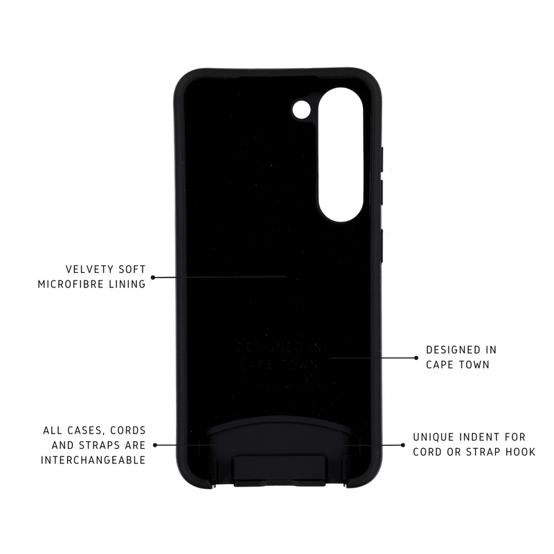 Samsung S25 Plus MIDNIGHT BLACK CASE + GLACIER CORD