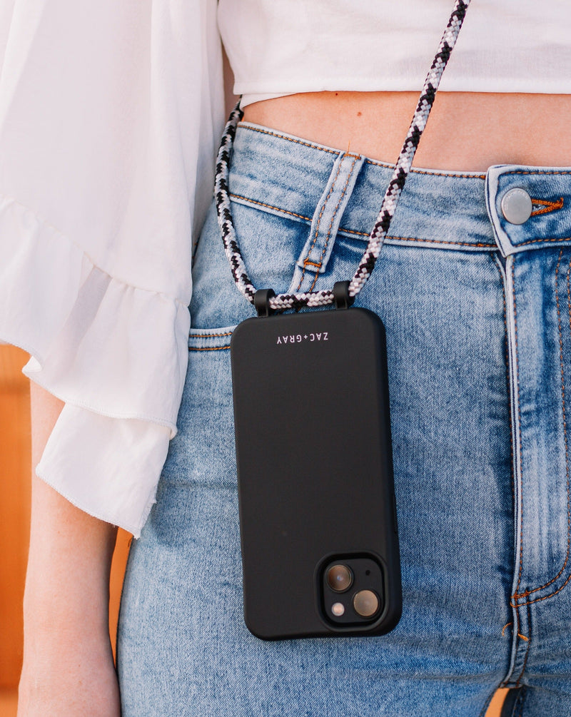 Samsung S25 Ultra MIDNIGHT BLACK CASE + GLACIER CORD