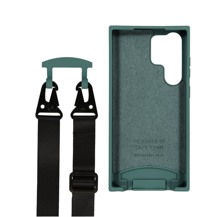 Samsung S24 Ultra TIDAL TEAL CASE + MIDNIGHT BLACK STRAP