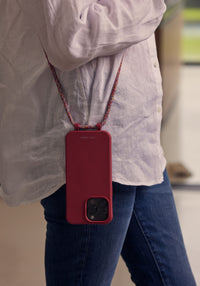 Samsung S25 Ultra RASPBERRY RED CASE + RAINBOW RED CORD