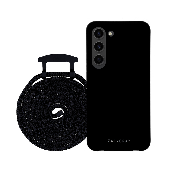 Samsung S25 Plus MIDNIGHT BLACK CASE + MIDNIGHT BLACK CORD