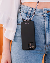 Samsung S25 Plus MIDNIGHT BLACK CASE + GLACIER CORD