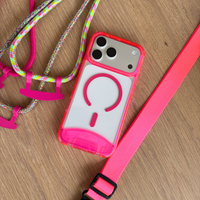 HOT PINK TRANSPARENT CASE WITH CORD - MAGSAFE