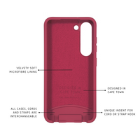 Samsung S25 Plus RASPBERRY RED CASE + RASPBERRY RED CORD