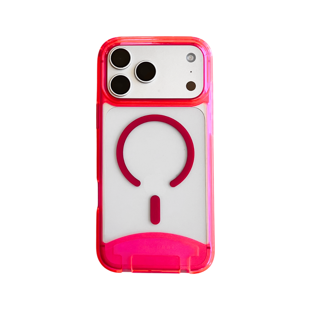 HOT PINK TRANSPARENT CASE - MAGSAFE