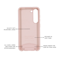 Samsung S25 Plus ROSÉ PINK CASE + RAINBOW RED CORD