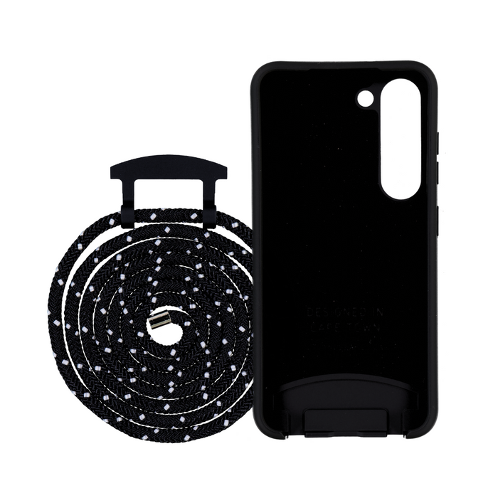 Samsung S25 Plus MIDNIGHT BLACK CASE + MIDNIGHT SKY CORD