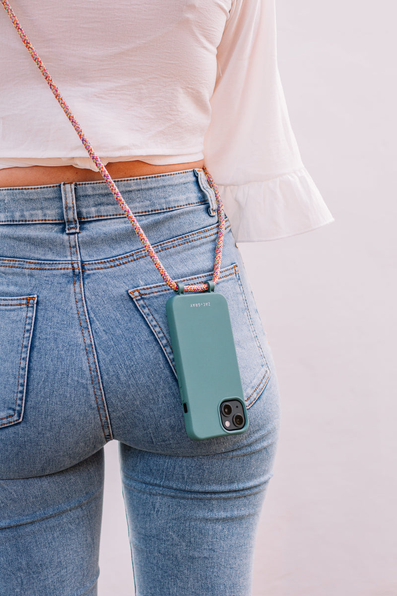 Samsung S24 Ultra TIDAL TEAL CASE + RAINBOW CORD